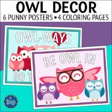 Classroom Decor Owl Posters and Coloring Pages