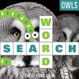 Owls Word Search Puzzle - 3 Levels Differentiated
