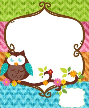 Owls and Burlap Binder Covers and Inserts by teaching with peace