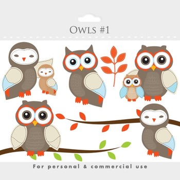 family owl clip art