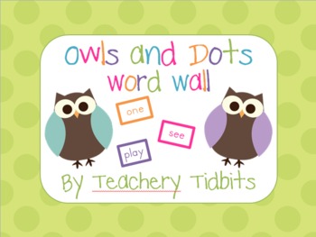 Preview of Owls on Dots Word Wall