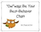 "Owl"ways Be Your Best Behavior Chart: Owl Theme