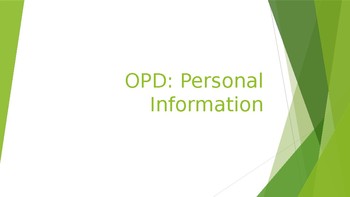 Preview of Oxford Picture Dictionary Lesson 2 PowerPoint: Personal Information (ESL/EFL)