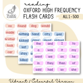 Oxford 1-500 Sight Words Flash Cards & Assessment Sheet by Miss