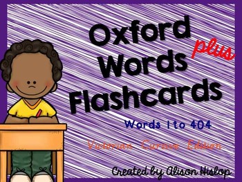 Oxford Words Sight Word Flashcards - Victorian Modern Cursive