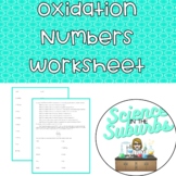 Oxidation Number Worksheet