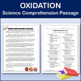 Oxidation - Science Comprehension Passage & Activity - Editable