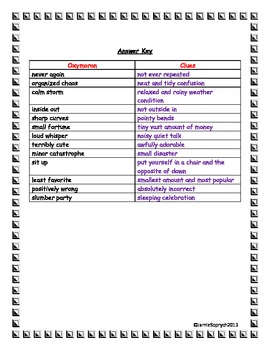 oxymorons with a twist by jamie marchetti teachers pay teachers