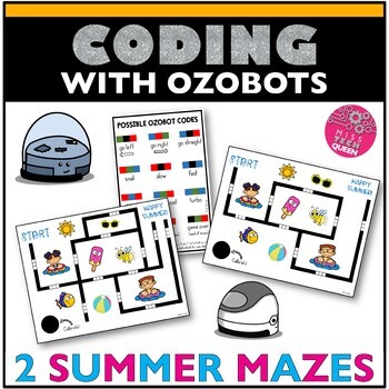 Preview of Ozobot Activity Lessons End of the Year Coding Summer Maze Robotic Activities
