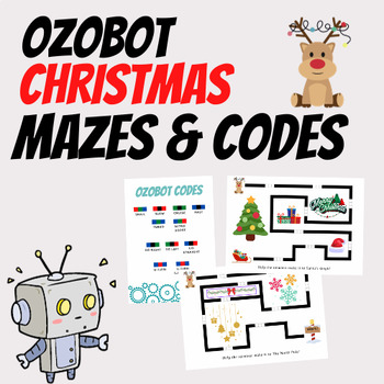 Preview of Ozobot Christmas Mazes & Code Legend