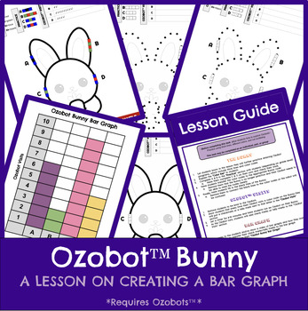 Preview of Ozobot™️ Coding - BUNNY RABBIT Bar Graph Lesson