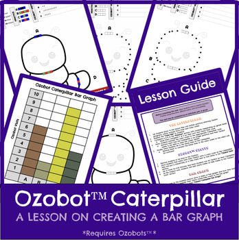 Preview of Ozobot™️ Coding - CATERPILLAR Bar Graph Lesson