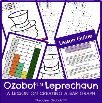 Preview of Ozobot™️ Coding - LEPRECHAUN for SAINT/ST. PATRICK'S DAY Bar Graph Lesson