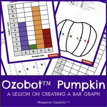 Preview of Ozobot™️ Coding - PUMPKIN Bar Graph Lesson