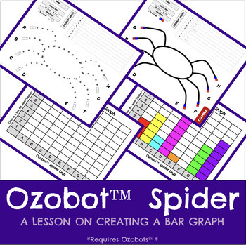 Preview of Ozobot™️ Coding - SPIDER Bar Graph Lesson