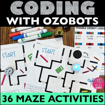 Preview of Ozobot™ Coding with Robots Elementary Coding Maze Robotics Makerspace Activity