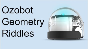 Preview of Ozobot Geometry Shape Riddles - 1st Grade - Editable, Beginner-Friendly