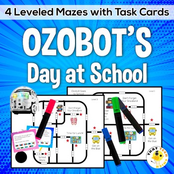 Preview of Ozobot Maze Activities - Ozobot's Day at School