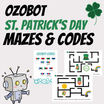 Preview of Ozobot St. Patrick's Day Mazes & Code Legend