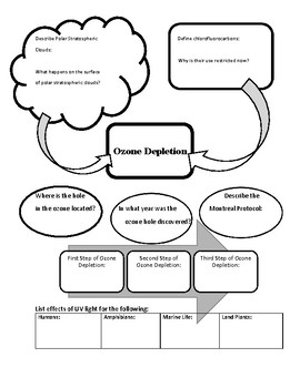 Preview of Ozone Depletion Graphic Organizer