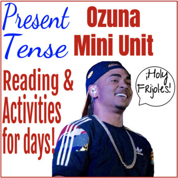 Preview of Ozuna Mini Unit - Music March Madness Reading and Activities for Spanish Class