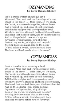 ozymandias sonnet