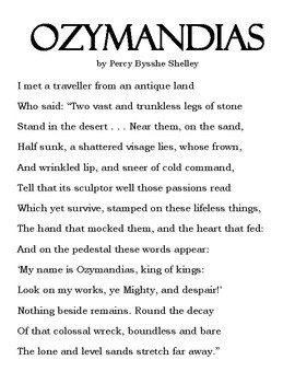 ozymandias poem text