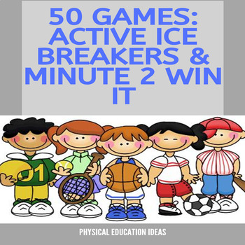 Preview of P.E. Active Ice Breakers & Minute to Win It Challenges