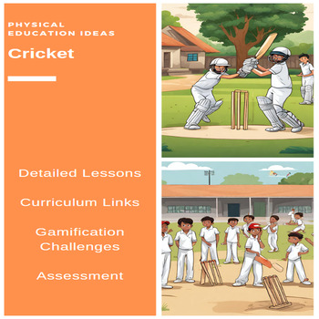 Preview of P.E. Cricket Units of Work, Lessons, Assessments & Student Checklists (3 - 6)