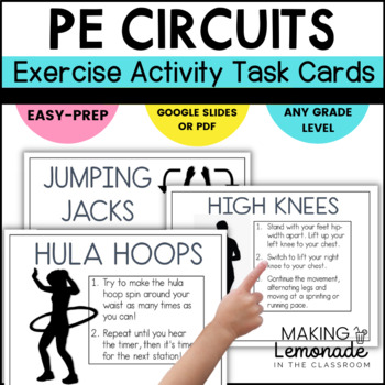 Preview of P.E. Circuits - Exercise Task Cards