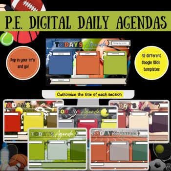 Preview of P.E. Digital Daily Agendas