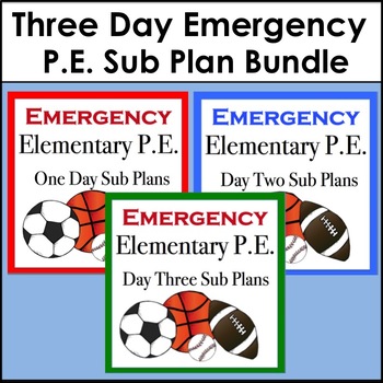 Preview of P.E. Emergency Sub Plans K-5 (Bundle)