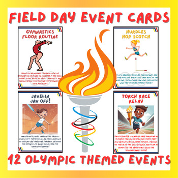 Preview of P.E. Field Day Posters | 12 Summer Olympic Themed Events
