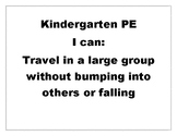 P.E. "I can" Statements, Standards Based