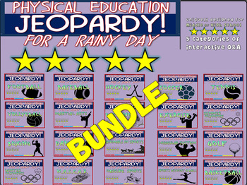 Preview of P.E. Jeopardy "BUNDLE" - 20 handouts and games (health, sports, fitness & more)