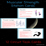 P.E. Muscular Strength Fitness Circuit Task Cards