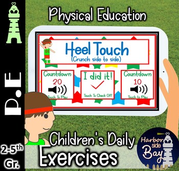 Preview of P.E Physical Excercise for Elementary school Students