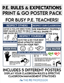 P.E. Rules Poster Pack- Ready to print and go!