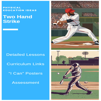 Preview of P.E. 2 Hand Strike Unit, Lessons, Assessments, Posters & Student Challenges(K-2)