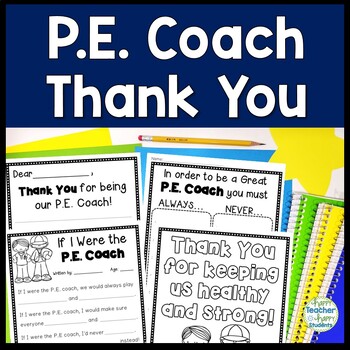 Preview of P.E. Teacher Appreciation Day Thank You Card for PE Coach | PE Teacher Card