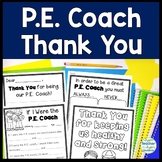 P.E. Teacher Appreciation Day Thank You Card for PE Coach 