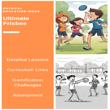Preview of P.E. Ultimate Frisbee Unit of Work, Teacher Assessment & more (3 - 6)