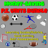 P.E. Units Printable Goal-Setting and Self-Assessments Bundle
