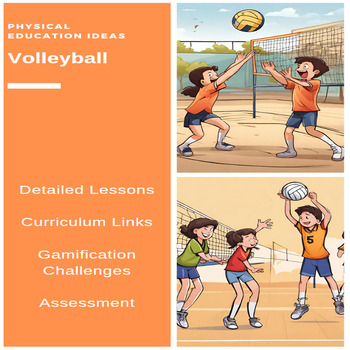 Preview of P.E. Volleyball Units of Work, Lessons, Assessments & Student Checklists (3 - 6)