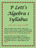 P Lett's Algebra 1 Syllabus Template