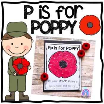 P is for POPPY Craftivity | Remembrance Day | Veteran's Day | TPT