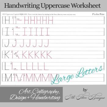 P is for Print Class | Lesson 12 Uppercase HIJKLMN Worksheet | TPT