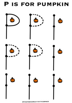 Preview of P is for Pumpkin Pre-Writing Activity