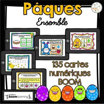 Preview of Pâques - Vocabulaire Ensemble - French Easter - BOOM cards - Bundle