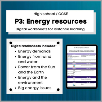 Preview of P3 Energy resources Distance learning bundle (GCSE)
